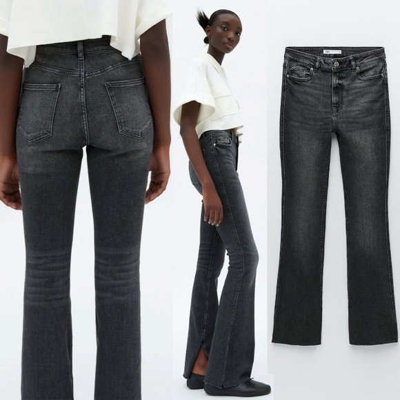 Zara Denim - NEW Zara Flared High Rsie Z1975 Skinny Jeans Grey